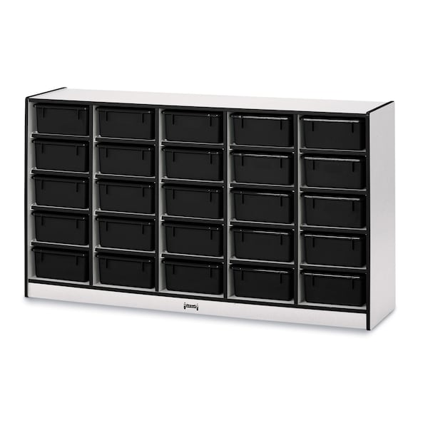 Jonti-Craft Rainbow Accents 25 Tub Mobile Storage, with Tubs, Black 4026JCWW180 - main